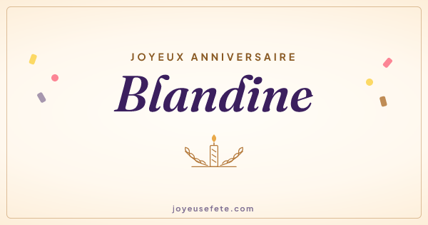Image « Joyeux anniversaire Blandine » au format large