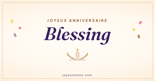 Image « Joyeux anniversaire Blessing » au format large