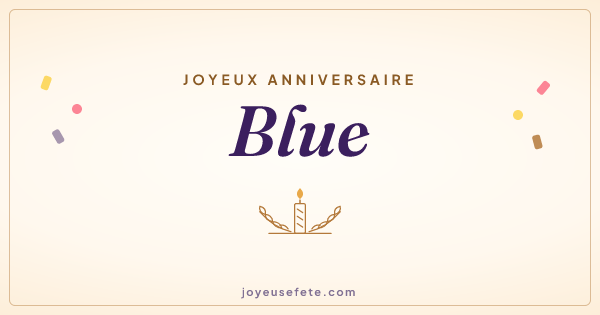 Image « Joyeux anniversaire Blue » au format large