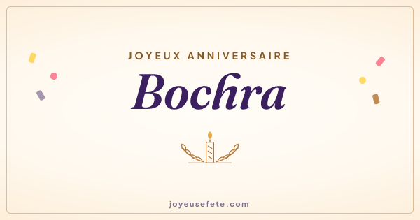 Image « Joyeux anniversaire Bochra » au format large