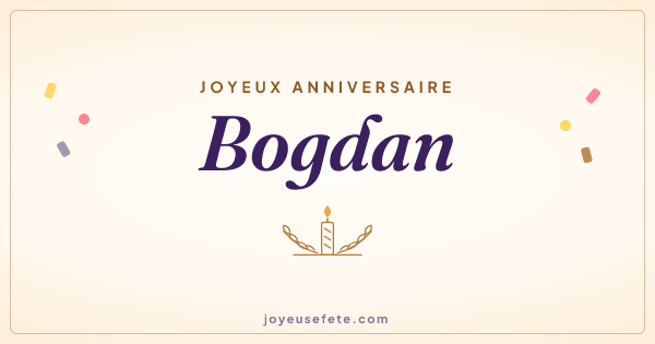 Image « Joyeux anniversaire Bogdan » au format large