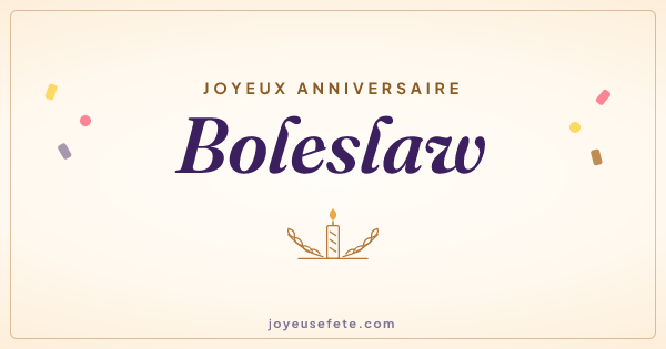 Image « Joyeux anniversaire Boleslaw » au format large
