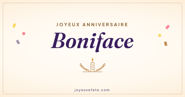 Image « Joyeux anniversaire Boniface » au format large