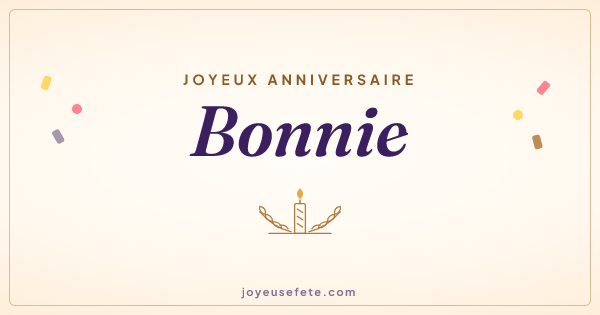 Image « Joyeux anniversaire Bonnie » au format large