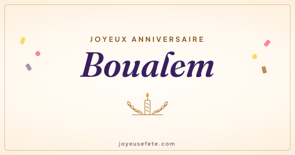 Image « Joyeux anniversaire Boualem » au format large