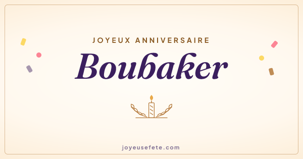 Image « Joyeux anniversaire Boubaker » au format large