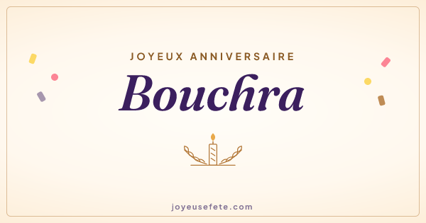 Image « Joyeux anniversaire Bouchra » au format large