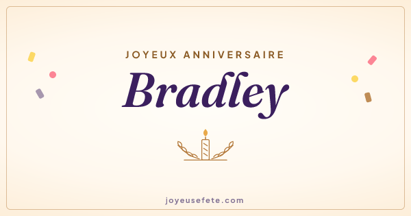 Image « Joyeux anniversaire Bradley » au format large