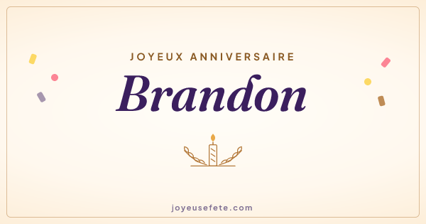 Image « Joyeux anniversaire Brandon » au format large