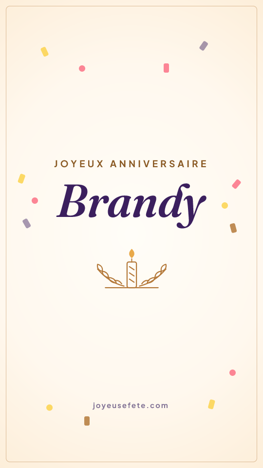 Image « Joyeux anniversaire Brandy » au format story
