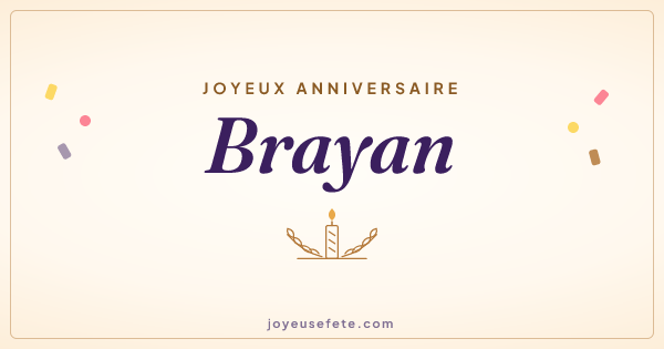 Image « Joyeux anniversaire Brayan » au format large