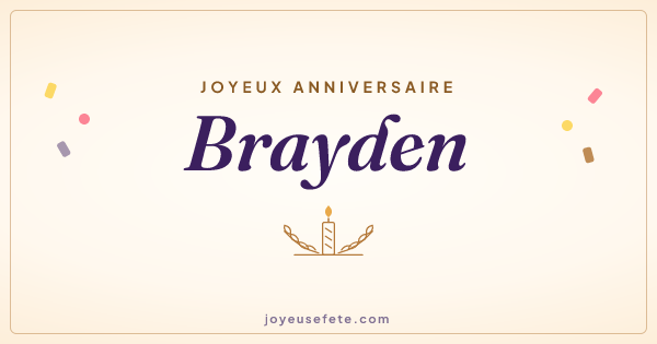 Image « Joyeux anniversaire Brayden » au format large