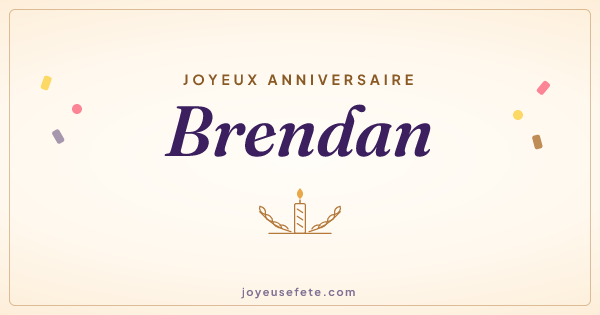 Image « Joyeux anniversaire Brendan » au format large