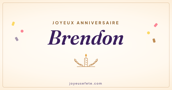 Image « Joyeux anniversaire Brendon » au format large