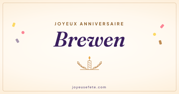 Image « Joyeux anniversaire Brewen » au format large