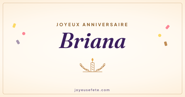 Image « Joyeux anniversaire Briana » au format large