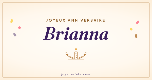 Image « Joyeux anniversaire Brianna » au format large