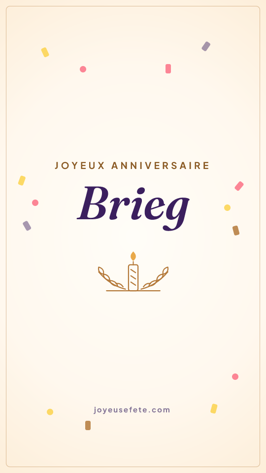 Image « Joyeux anniversaire Brieg » au format story