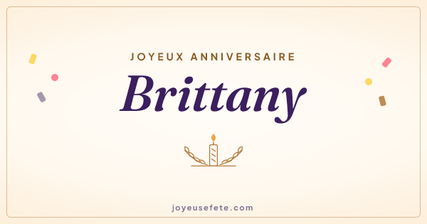 Image « Joyeux anniversaire Brittany » au format large