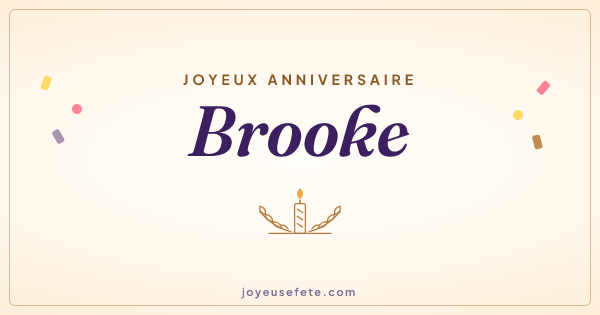 Image « Joyeux anniversaire Brooke » au format large