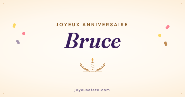Image « Joyeux anniversaire Bruce » au format large