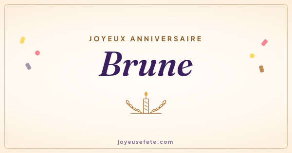 Image « Joyeux anniversaire Brune » au format large