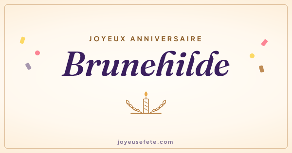 Image « Joyeux anniversaire Brunehilde » au format large