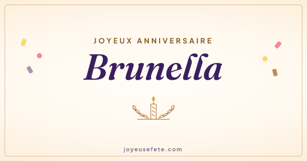 Image « Joyeux anniversaire Brunella » au format large