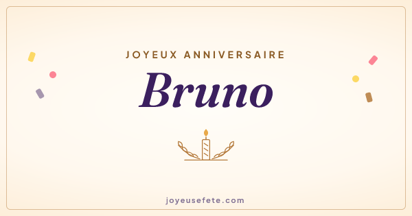 Image « Joyeux anniversaire Bruno » au format large