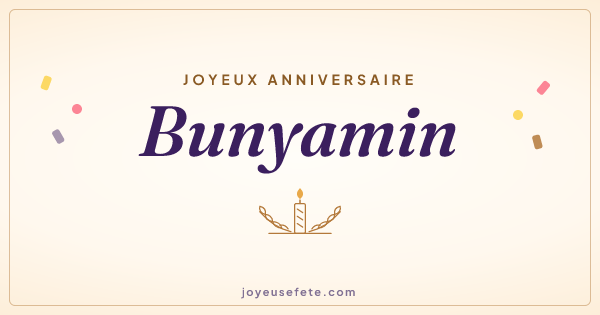Image « Joyeux anniversaire Bunyamin » au format large
