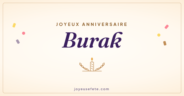 Image « Joyeux anniversaire Burak » au format large