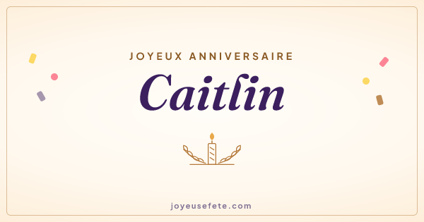 Image « Joyeux anniversaire Caitlin » au format large
