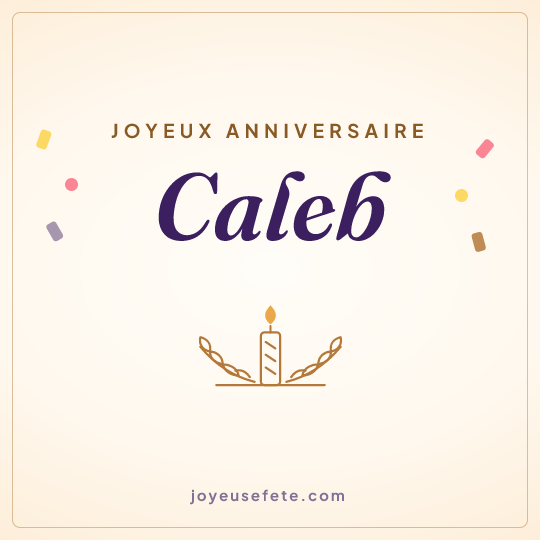 Image carrée « Joyeux anniversaire Caleb » pour WhatsApp