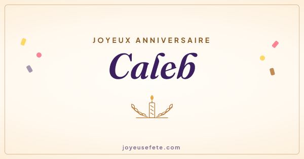 Image « Joyeux anniversaire Caleb » au format large