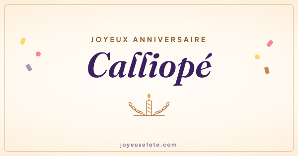 Image « Joyeux anniversaire Calliopé » au format large