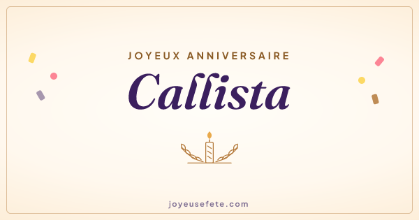 Image « Joyeux anniversaire Callista » au format large