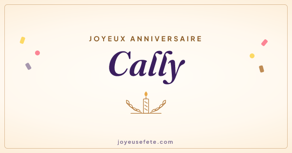 Image « Joyeux anniversaire Cally » au format large