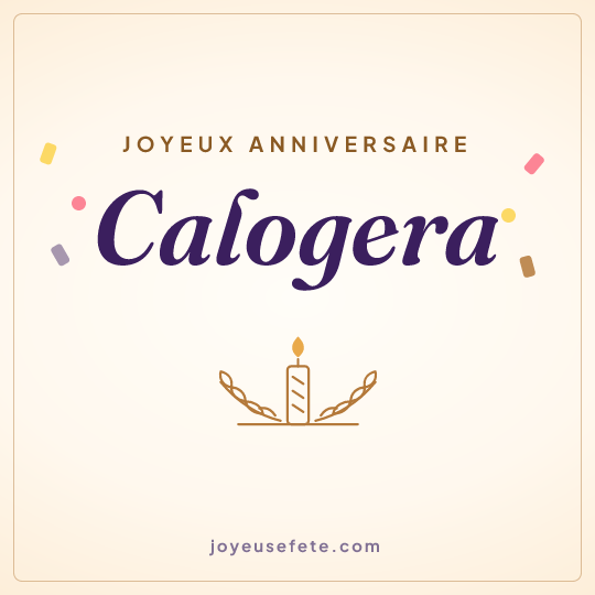 Image carrée « Joyeux anniversaire Calogera » pour WhatsApp