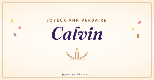 Image « Joyeux anniversaire Calvin » au format large