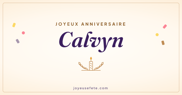 Image « Joyeux anniversaire Calvyn » au format large