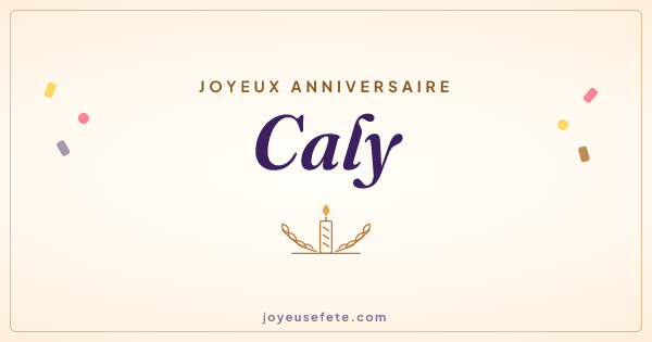 Image « Joyeux anniversaire Caly » au format large