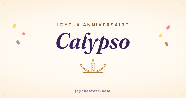 Image « Joyeux anniversaire Calypso » au format large