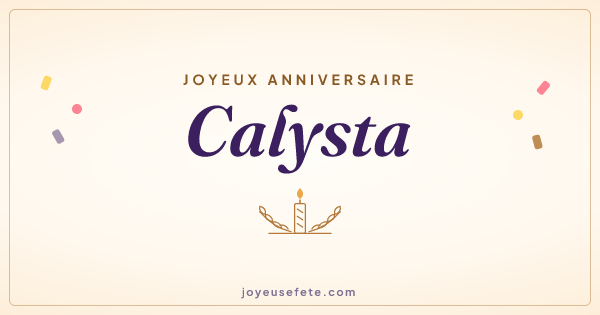 Image « Joyeux anniversaire Calysta » au format large