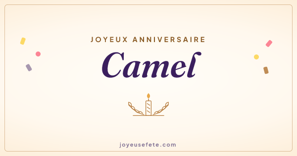 Image « Joyeux anniversaire Camel » au format large