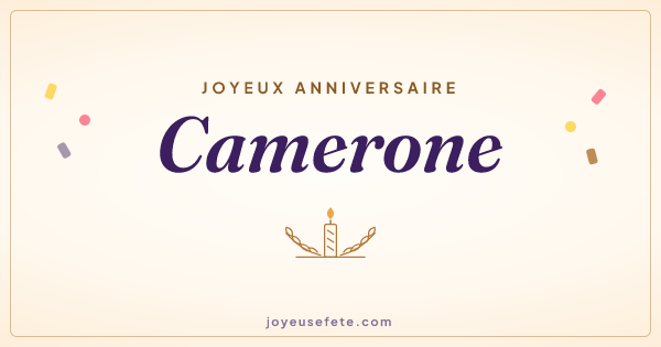 Image « Joyeux anniversaire Camerone » au format large