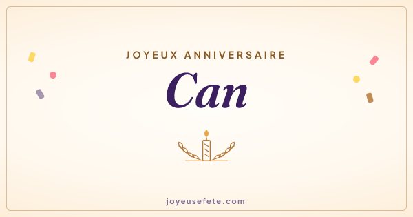 Image « Joyeux anniversaire Can » au format large