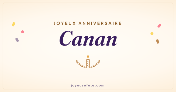 Image « Joyeux anniversaire Canan » au format large