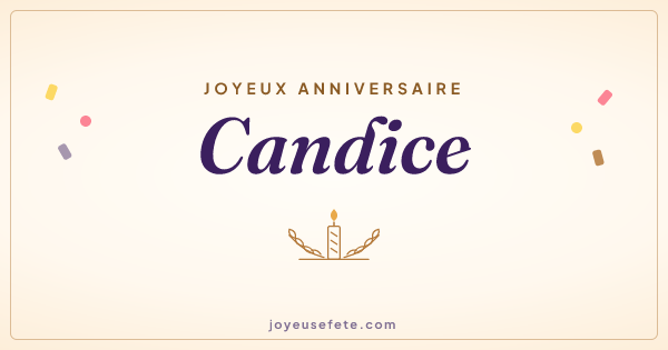 Image « Joyeux anniversaire Candice » au format large
