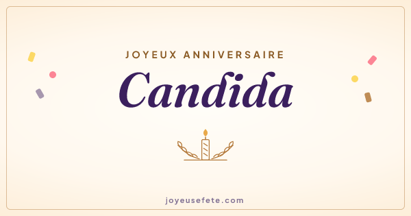 Image « Joyeux anniversaire Candida » au format large