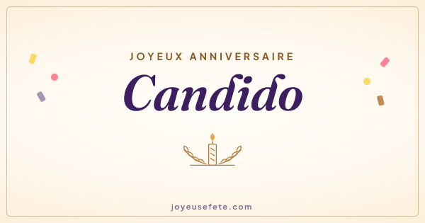 Image « Joyeux anniversaire Candido » au format large